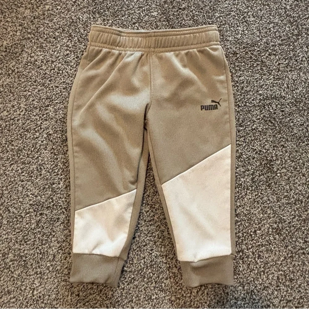 Puma Tan Baby Boy Stylish Hoodie & Pants  Track Suit Set 24mo Athletic Spring